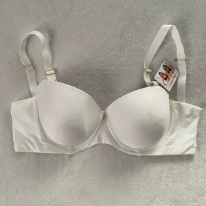 Smart & Sexy White padded push up bra 38DD new without tag